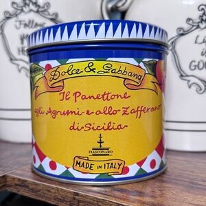 2/$30 🍋 Dolce & Gabbana Panettone Tin 🍊Sicilian Citrus Design *TIN ONLY*